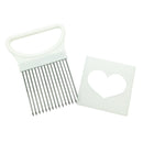 10 PCS Stainless Steel Vegetable Onion Cutter Holder Meat Needle Kitchen Tools(White)
