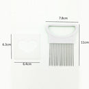 10 PCS Stainless Steel Vegetable Onion Cutter Holder Meat Needle Kitchen Tools(White)