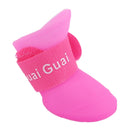 Lovely Pet Dog Shoes Puppy Candy Color Rubber Boots Waterproof Rain Shoes, S, Size: 4.3 x 3.3cm(Pink)