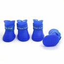 Lovely Pet Dog Shoes Puppy Candy Color Rubber Boots Waterproof Rain Shoes, S, Size: 4.3 x 3.3cm(Blue)