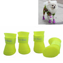 Lovely Pet Dog Shoes Puppy Candy Color Rubber Boots Waterproof Rain Shoes, S, Size: 4.3 x 3.3cm(Yellow)