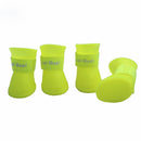 Lovely Pet Dog Shoes Puppy Candy Color Rubber Boots Waterproof Rain Shoes, S, Size: 4.3 x 3.3cm(Yellow)
