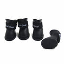 Lovely Pet Dog Shoes Puppy Candy Color Rubber Boots Waterproof Rain Shoes, M, Size: 5.0 x 4.0cm(Black)