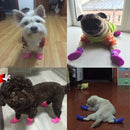 Lovely Pet Dog Shoes Puppy Candy Color Rubber Boots Waterproof Rain Shoes, M, Size: 5.0 x 4.0cm(Blue)