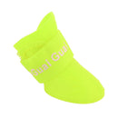 Lovely Pet Dog Shoes Puppy Candy Color Rubber Boots Waterproof Rain Shoes, M, Size: 5.0 x 4.0cm(Yellow)