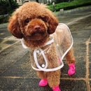 Lovely Pet Dog Shoes Puppy Candy Color Rubber Boots Waterproof Rain Shoes, L, Size: 5.7 x 4.7cm(Black)