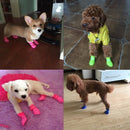 Lovely Pet Dog Shoes Puppy Candy Color Rubber Boots Waterproof Rain Shoes, L, Size: 5.7 x 4.7cm(Black)