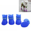 Lovely Pet Dog Shoes Puppy Candy Color Rubber Boots Waterproof Rain Shoes, L, Size: 5.7 x 4.7cm(Blue)