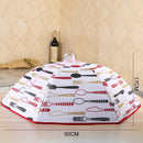Folding Food Cover Keep Foods Warm Aluminum Foil Cover, Red Tableware Pattern, Size: 60*60*17cm
