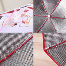 Folding Food Cover Keep Foods Warm Aluminum Foil Cover, Pink Plaid Pattern, Size: 70*70*17cm