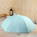 Folding Food Cover Keep Foods Warm Aluminum Foil Cover, Blue Plaid Pattern, Size: 70*70*17cm