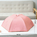 Folding Food Cover Keep Foods Warm Aluminum Foil Cover, Pink Flowers Pattern, Size: 80*80*17cm