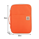 Office Supplies Multi-purpose Zipper Document Folder A4 Storage Bag(Orange)