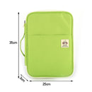 Office Supplies Multi-purpose Zipper Document Folder A4 Storage Bag(Green)