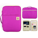 Office Supplies Multi-purpose Zipper Document Folder A4 Storage Bag(Purple)