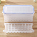 Small Square Ice Mold Trays Multi-layer Mold with Cover Ice Storage Box, 4 Layers