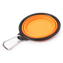 Portable Pet Folding Feeding Bowl Silicone Water Dish Feeder Puppy Travel Bowl, Random Color Delivery, Bowl Diameter: 13cm(Orange)