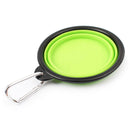 Portable Pet Folding Feeding Bowl Silicone Water Dish Feeder Puppy Travel Bowl, Random Color Delivery, Bowl Diameter: 13cm(Green)