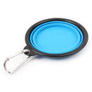 Portable Pet Folding Feeding Bowl Silicone Water Dish Feeder Puppy Travel Bowl, Random Color Delivery, Bowl Diameter: 13cm(Blue)
