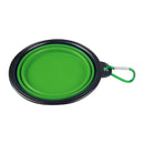Portable Pet Folding Feeding Bowl Silicone Water Dish Feeder Puppy Travel Bowl, Random Color Delivery, Bowl Diameter: 13cm (Mint Green)