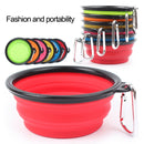 Portable Pet Folding Feeding Bowl Silicone Water Dish Feeder Puppy Travel Bowl, Random Color Delivery, Bowl Diameter: 13cm (Mint Green)