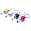 Six-speed Manual Shift Gear Keychain Key Ring Holder(Silver)