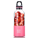 Bingo 500ml Mini Portable USB Rechargeable Electric Juicer Cup Juicer Blender, 22000 Revolutions Per Minute(Pink)