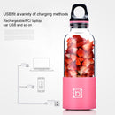 Bingo 500ml Mini Portable USB Rechargeable Electric Juicer Cup Juicer Blender, 22000 Revolutions Per Minute(Pink)