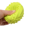 Rubber Sound Ball Shape Dog Chew Toys Resistant Bite for Pet Molar Play, Random Color Delivery, Size: 9.0x6.5cm