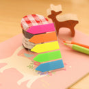 10 PCS Arrow Type Creative Fluorescence Classification Indexes Paste Sticks PET Bookmarks Sticky Note Stationeries