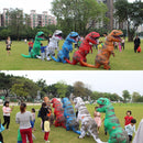Inflatable Dinosaur Adult Costume Halloween Inflated Dragon Costumes Party Carnival Costume for Women Men(Yellow)