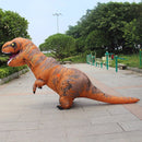 Inflatable Dinosaur Adult Costume Halloween Inflated Dragon Costumes Party Carnival Costume for Women Men(Brown)