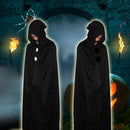 Adult Cape Halloween Devil Cloak Costume Festival Party Fancy Robe Shawl Costumes with Cap for Women Men(Black)