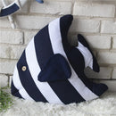 Fish Shape Cushion Bed Backrest Support Throw Pillow with Pillow Insert, Size: 48 x 45cm(Blue)