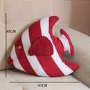 Fish Shape Cushion Bed Backrest Support Throw Pillow with Pillow Insert, Size: 48 x 45cm(Red)