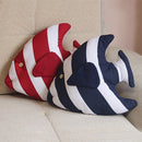 Fish Shape Cushion Bed Backrest Support Throw Pillow with Pillow Insert, Size: 48 x 45cm(Blue)