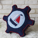 Pirate style Cushion Bed Backrest Support Throw Pillow with Pillow Insert, Size: 47 x 47cm(Blue)