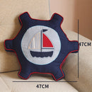 Pirate style Cushion Bed Backrest Support Throw Pillow with Pillow Insert, Size: 47 x 47cm(Blue)