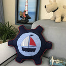 Pirate style Cushion Bed Backrest Support Throw Pillow with Pillow Insert, Size: 47 x 47cm(Blue)