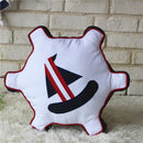 Pirate style Cushion Bed Backrest Support Throw Pillow with Pillow Insert, Size: 47 x 47cm(White)