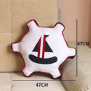 Pirate style Cushion Bed Backrest Support Throw Pillow with Pillow Insert, Size: 47 x 47cm(White)