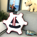 Pirate style Cushion Bed Backrest Support Throw Pillow with Pillow Insert, Size: 47 x 47cm(White)