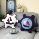 Pirate style Cushion Bed Backrest Support Throw Pillow with Pillow Insert, Size: 47 x 47cm(White)