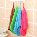 5 PCS Bamboo Fiber Washing Dish Towel Kitchen Cleaning Cloth Double-Sided Scouring Cloth Water Absorption Non-Stick Oil,Can Hang,Random Color Delivery