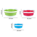 Home Portable Environmental Silicone Travel Folding Wash Basin, Size: S
