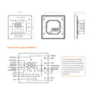 BHT-006GCLW 95-240V AC 5A Smart Home Heating Thermostat for EU Box, Control Boiler Heating with Only Internal Sensor, WiFi (Black)