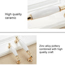 2 PCS 5027-128 Gold Imitated Zinc Alloy Ceramic Handle for Cabinet Wardrobe Drawer Door, Hole Spacing: 128mm