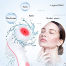 CNaier AE-868 Battery-powered Silicone Ultrasonic Vibration Face Skin Care Electric Facial Cleanser (Pink)