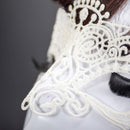 Halloween Masquerade Party Dance Sexy Lady Lace Cat King Mask(White)