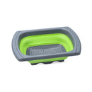 kn003 Household RetractableFruit and Vegetable Water Filter Basket Washing Basket (Green)